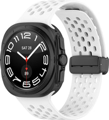 YONO Siliconen Sport Air Bandje geschikt voor Samsung Galaxy Watch Ultra (47mm) - Wit