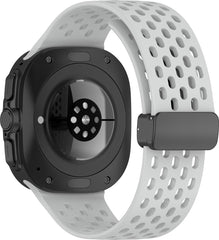 YONO Siliconen Sport Air Bandje geschikt voor Samsung Galaxy Watch Ultra (47mm) - Lichtgrijs