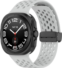 YONO Siliconen Sport Air Bandje geschikt voor Samsung Galaxy Watch Ultra (47mm) - Lichtgrijs