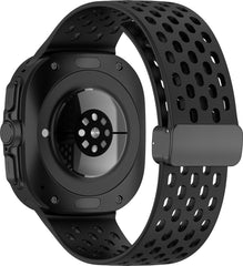 YONO Siliconen Sport Air Bandje geschikt voor Samsung Galaxy Watch Ultra (47mm) - Zwart