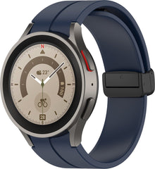 YONO Luxe Siliconen Sport Bandje 20mm geschikt voor Samsung Galaxy Watch 7 / 6 / 5 / 4 (40/43/44/47 mm) - Donkerblauw