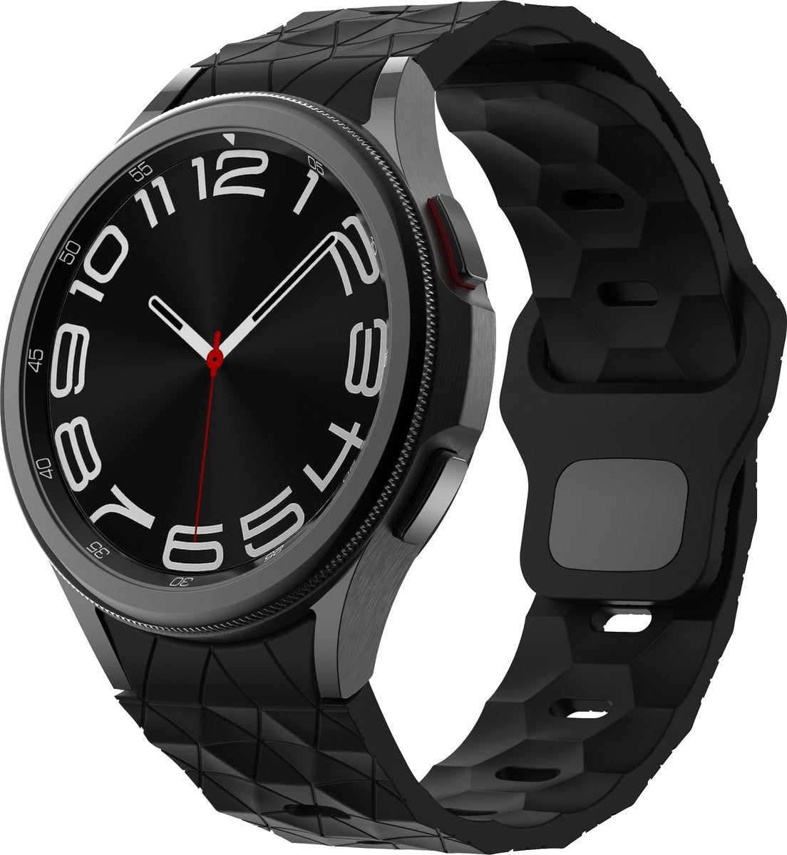 YONO Hexagon Bandje 20mm - Horlogebandje geschikt voor Samsung Galaxy Watch 7/6/5/4 (40/43/44/47mm Classic & Pro) - Zwart