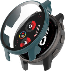 YONO Case geschikt voor Garmin Venu 2 Plus - Screen Protector Hoesje - Full Cover Bumper - Donkergroen