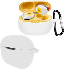 YONO Hoesje geschikt voor JBL Tune 125TWS – Siliconen Case – Wit