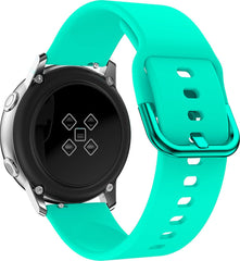 YONO Siliconen Classic Bandje 20mm - Horlogebandje geschikt voor Samsung Galaxy Watch 7/6/5 / Pro / 4 / 3 / Active 2 - Polar Ignite / Unite – Huawei - Turquoise