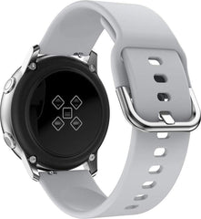 YONO Siliconen Classic Bandje 20mm - Horlogebandje geschikt voor Samsung Galaxy Watch 7 / 6 / 5 / Pro / 4 / 3 / Active 2 - Garmin Approach / Forerunner / Venu 2 Plus / SQ / Vivomove - Polar Ignite / Unite – Huawei - Grijs