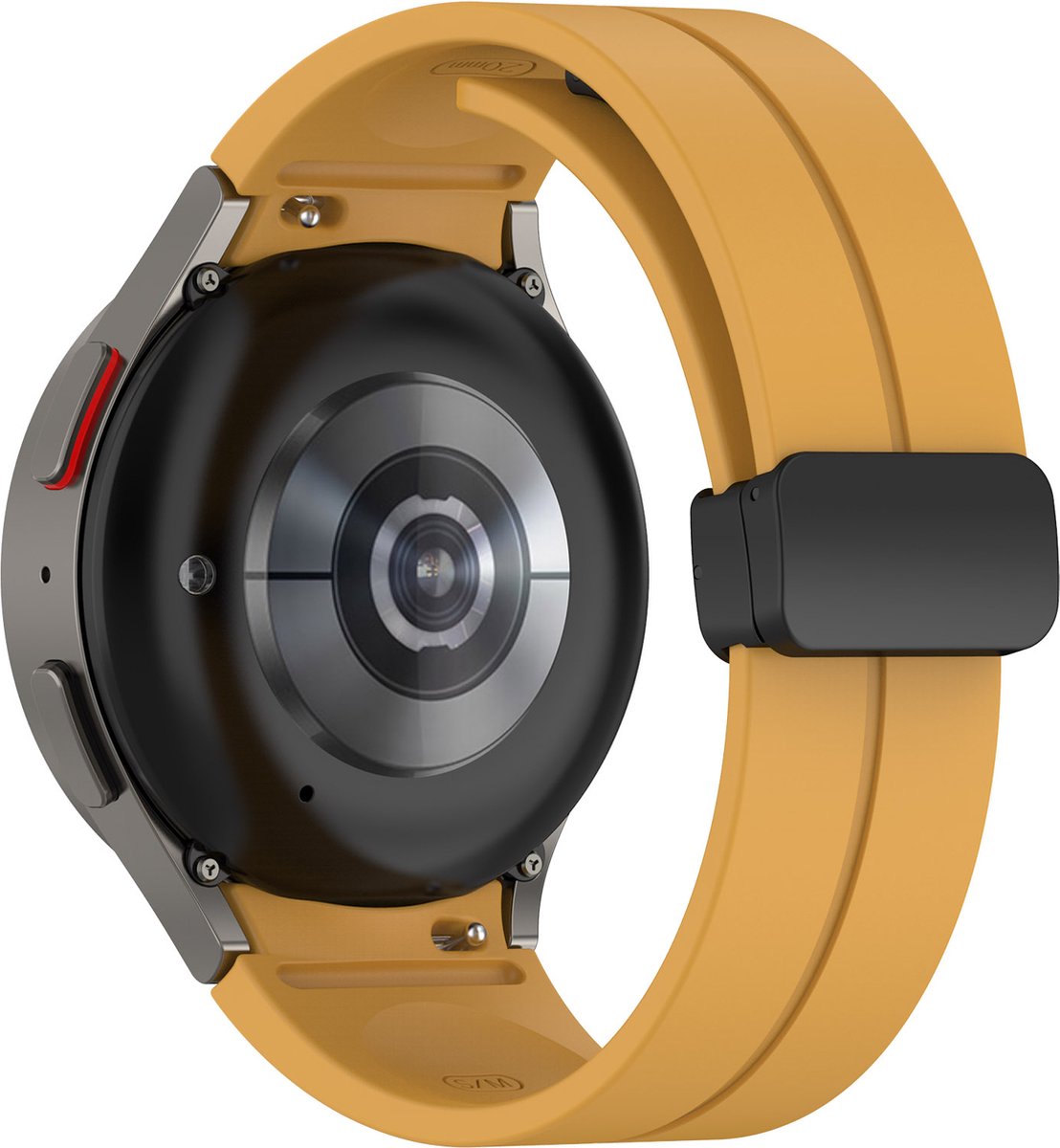 YONO Luxe Siliconen Sport Bandje 20mm geschikt voor Samsung Galaxy Watch 7 / 6 / 5 / 4 (40/43/44/47 mm) - Oranje