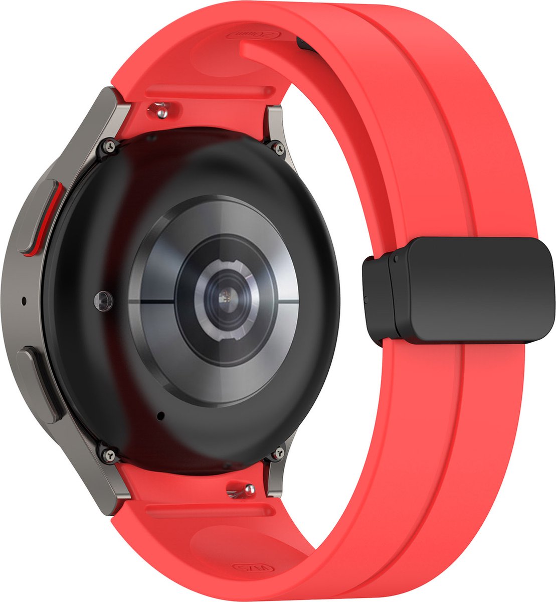 YONO Luxe Siliconen Sport Bandje 20mm geschikt voor Samsung Galaxy Watch 7 / 6 / 5 / 4 (40/43/44/47 mm) - Rood