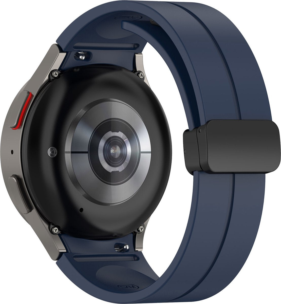 YONO Luxe Siliconen Sport Bandje 20mm geschikt voor Samsung Galaxy Watch 7 / 6 / 5 / 4 (40/43/44/47 mm) - Donkerblauw