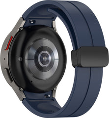 YONO Luxe Siliconen Sport Bandje 20mm geschikt voor Samsung Galaxy Watch 7 / 6 / 5 / 4 (40/43/44/47 mm) - Donkerblauw