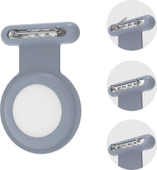 YONO Pin Case geschikt voor Apple AirTag - Hoesje Kind voor Binnenkant Kleding - GPS Tracker Kinderen - Speld Hanger - Siliconen Houder - Grijs