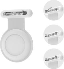 YONO Pin Case geschikt voor Apple AirTag - Hoesje Kind voor Binnenkant Kleding - GPS Tracker Kinderen - Speld Hanger - Siliconen Houder - Wit