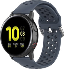 YONO Sport Air Bandje 20mm - Horlogebandje geschikt voor Samsung Galaxy Watch 7/6/5 / Pro / 4 / 3 / Active 2 - Garmin Approach / Forerunner / Venu 2 Plus / SQ / Vivomove - Polar Ignite / Unite – Huawei - Donkergrijs