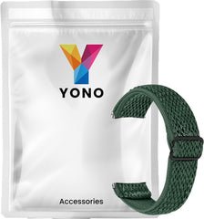 YONO Nylon Stretch Bandje geschikt voor Fitbit Versa 4 / Sense 2 - Vervangende Stoffen Armband - Sapphire