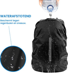 YONO Regenhoes Backpack Waterdicht - Reflecterende Rugzak Hoes Vliegtuig - 71 tot 80 Liter - Zwart - XXL