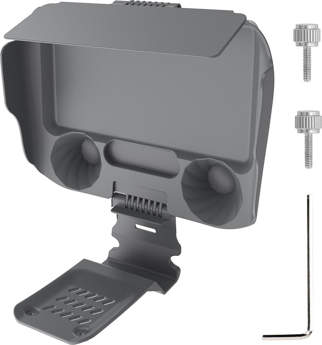 YONO Zonnekap geschikt voor DJI Mini 4 Pro / Air 3 - Zonneklep Scherm - Bescherming Accessoires - Grijs