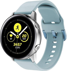 YONO Siliconen Classic Bandje 20mm - Horlogebandje geschikt voor Samsung Galaxy Watch 7 / 6 / 5 / Pro / 4 / 3 / Active 2 - Polar Ignite / Unite – Huawei - Lichtblauw