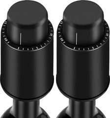 YONO Wijnstopper Set - Wijn Vacuumpomp Flessenstop - Vacuum Dop Afsluiter - Lekvrij en Herbruikbaar - 2 Stuks