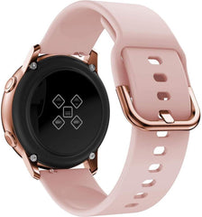YONO Siliconen Classic Bandje 20mm - Horlogebandje geschikt voor Samsung Galaxy Watch 7 / 6 / 5 / Pro / 4 / 3 / Active 2 - Polar Ignite / Unite – Huawei - Roze