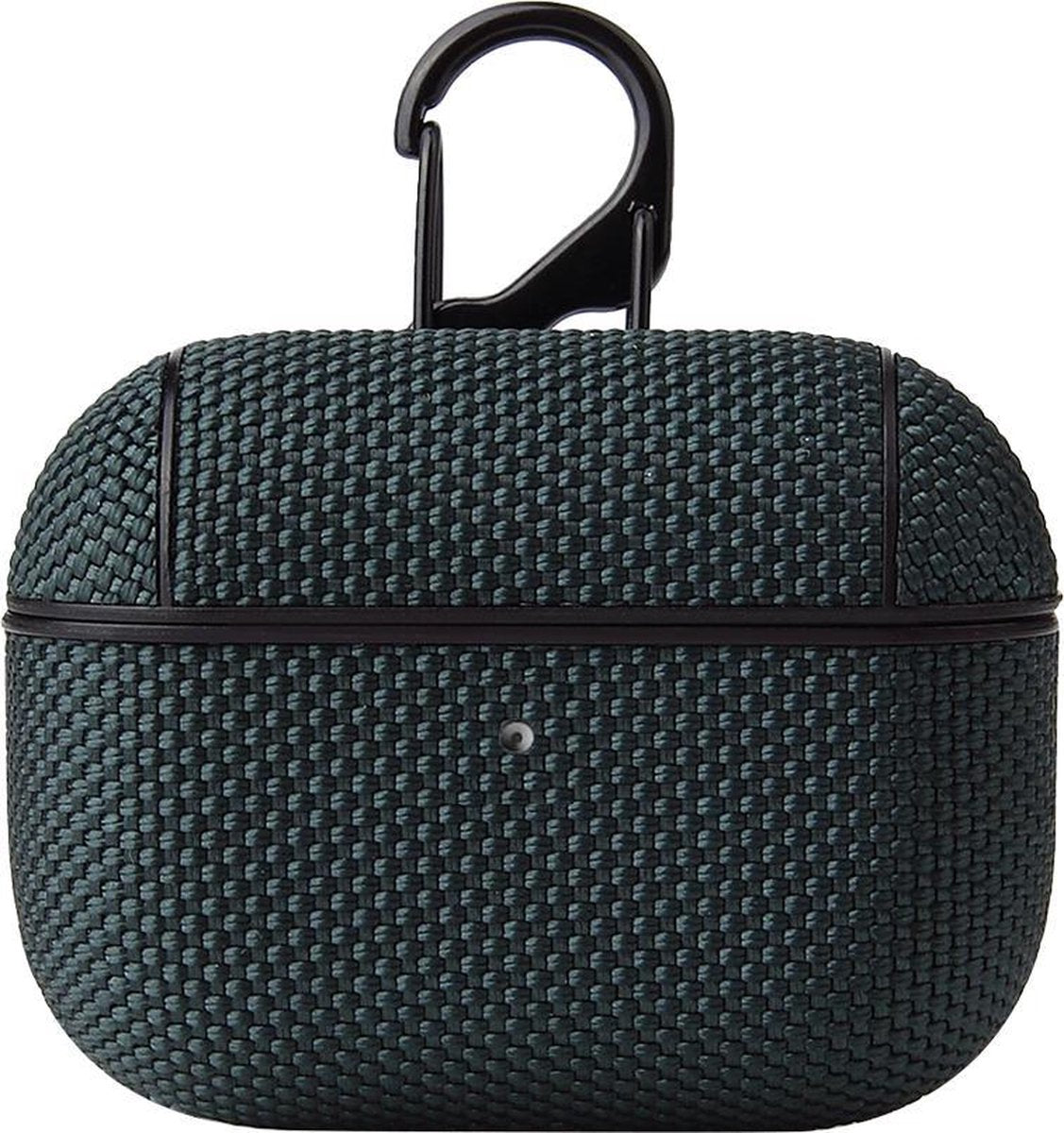 YONO Hoesje geschikt voor Apple Airpods Pro 1 / 2 – Nylon Hard Case – Donkergroen