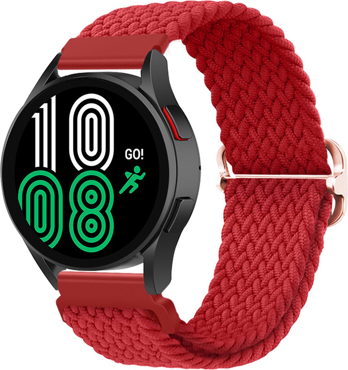 YONO Nylon Stretch Bandje 22mm - Horlogebandje geschikt voor Samsung Galaxy Watch 46mm / 3 (45mm) / Gear s3 - Polar Vantage M2 / Grit X - Huawei Watch GT 3 (pro) / 2 - Amazfit GTR - Rood