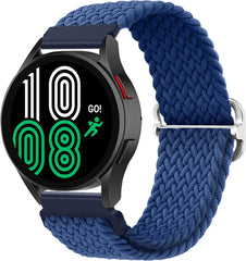 YONO Nylon Stretch Bandje 20mm - Horlogebandjes geschikt voor Samsung Galaxy Watch 7/6/5 / Pro / 4 / 3 / Active 2 - Polar Ignite / Unite – Blauw