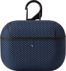 YONO Hoesje geschikt voor Apple Airpods Pro 1 / 2 – Nylon Hard Case – Blauw