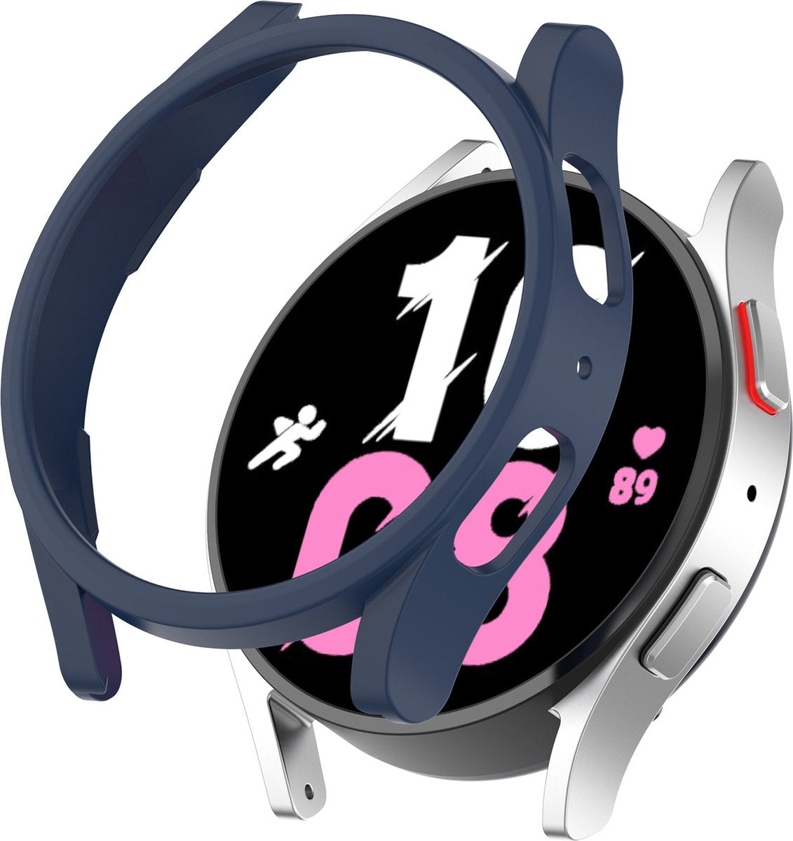 YONO Bumper geschikt voor Galaxy Watch 5 (44 mm) - Hoesje - Full Cover Case - Donkerblauw