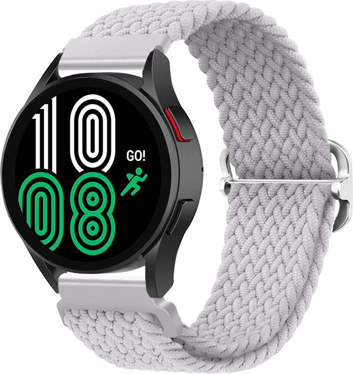 YONO Nylon Stretch Bandje 22mm - Horlogebandje geschikt voor Samsung Galaxy Watch 46mm / 3 (45mm) / Gear s3 - Polar Vantage M2 / Grit X - Huawei Watch GT 3 (pro) / 2 - Amazfit GTR - Lichtgrijs