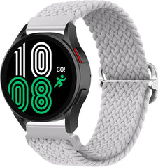 YONO Nylon Stretch Bandje 22mm - Horlogebandje geschikt voor Samsung Galaxy Watch 46mm / 3 (45mm) / Gear s3 - Polar Vantage M2 / Grit X - Huawei Watch GT 3 (pro) / 2 - Amazfit GTR - Lichtgrijs
