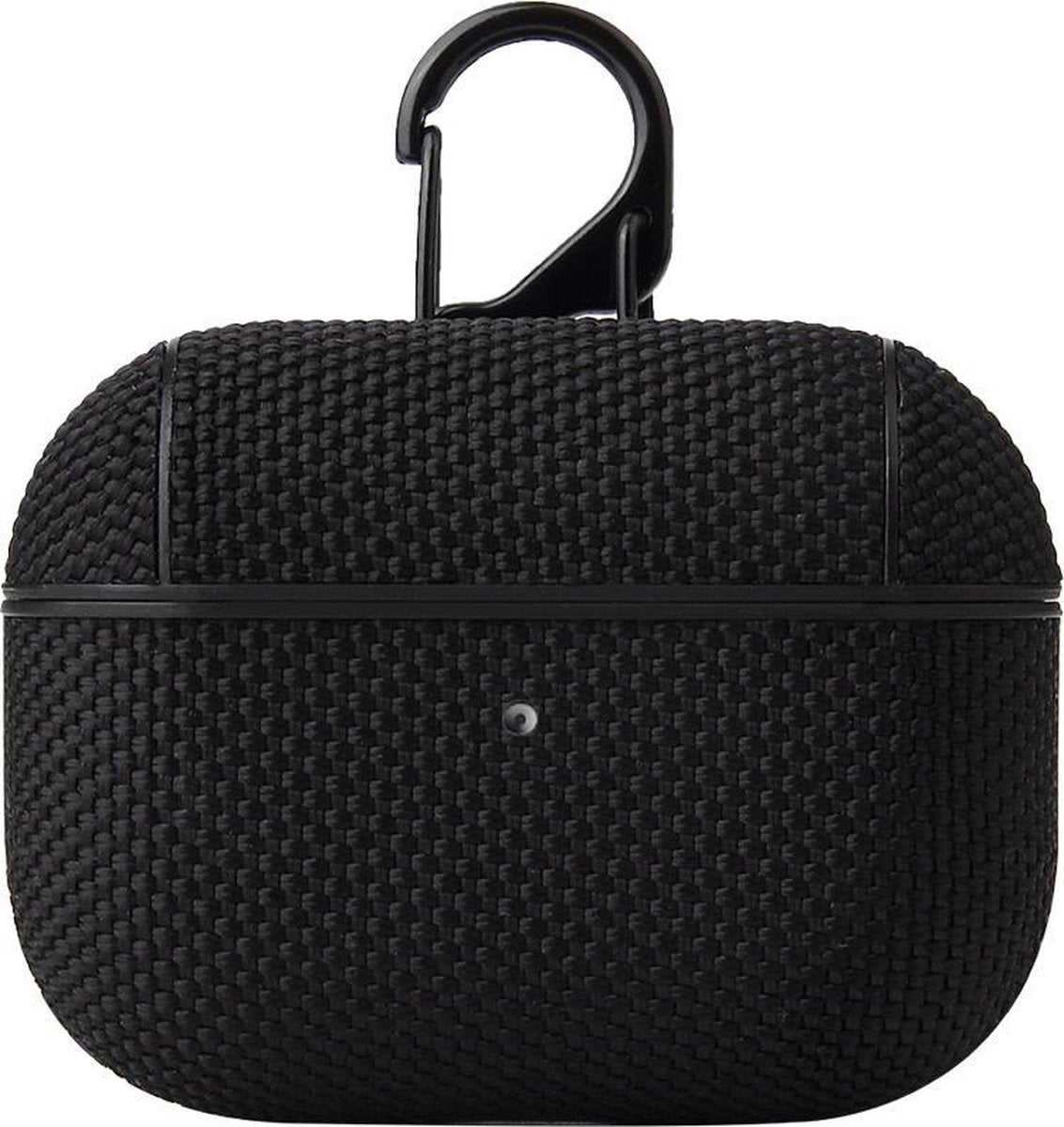 YONO Hoesje geschikt voor Apple Airpods Pro 1 / 2 – Nylon Hard Case – Zwart