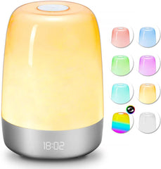 YONO Wake Up Light – Slaapwekker – Nachtlamp – Lichtwekker met Natuurlijke Geluiden - Digitale Wekker Slaapkamer