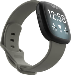 YONO Bandje geschikt voor Fitbit Versa 4 / 3 / Sense – Siliconen – Grijs – Large