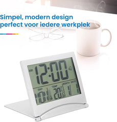 Digitale Klok Kalender - Compacte Alarmklok met Kalender en Temperatuur meter voor Bureau of Slaapkamer