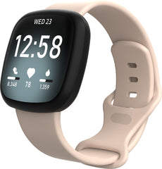 YONO Bandje geschikt voor Fitbit Versa 4 / 3 / Sense – Siliconen – Lichtroze – Large