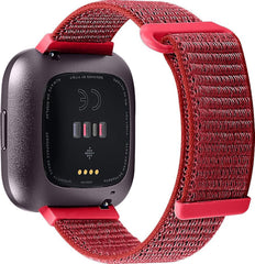 YONO Bandje geschikt voor Fitbit Versa 2 - Nylon - Rood