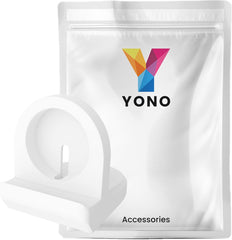 YONO Stand Houder geschikt voor Apple Watch Oplader - Siliconen Dock Standaard – Wit