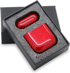 YONO Carbon Hoesje geschikt voor Apple Airpods – Hard Case - Beschermhoes - Rood