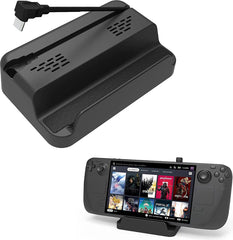 YONO Charging Dock geschikt voor Valve Steam Deck - Oplader met Standaard en Houder - Verticale Console Stand - Zwart