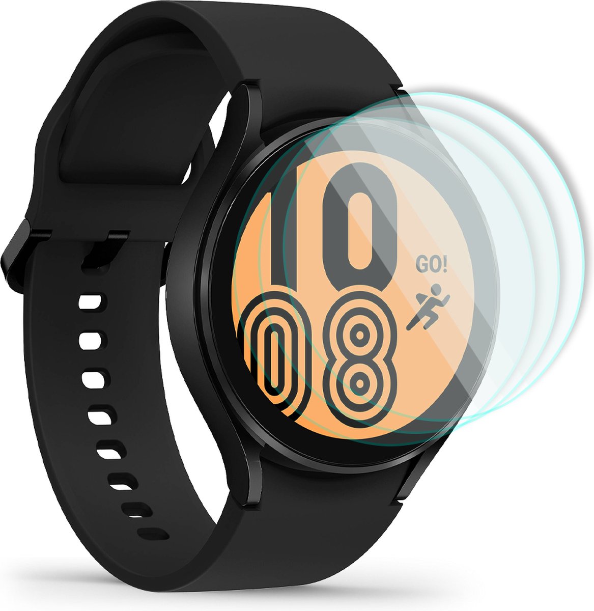 YONO Screen Protector geschikt voor Samsung Galaxy Watch 4 44mm - Volledige Scherm Bescherming - 3-Pack