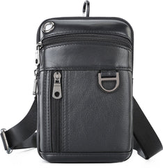 YONO Telefoontasje Leer - Crossbody Schouder Tas - Zwart