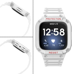 YONO Shock Resist Bandje geschikt voor Fitbit Versa 3 / 4 / Sense - Wit