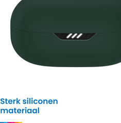 YONO Soft Case geschikt voor JBL Wave 300TWS - Hoesje met Clip - Donkergroen