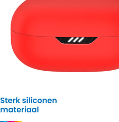 YONO Soft Case geschikt voor JBL Wave 300TWS - Hoesje met Clip - Rood