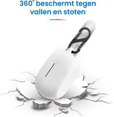 YONO Soft Case geschikt voor Sony WF-1000XM5 - Hoesje met Clip - Wit