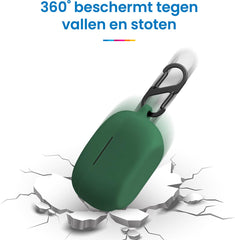 YONO Soft Case geschikt voor Sony WF-1000XM5 - Hoesje met Clip - Donkergroen