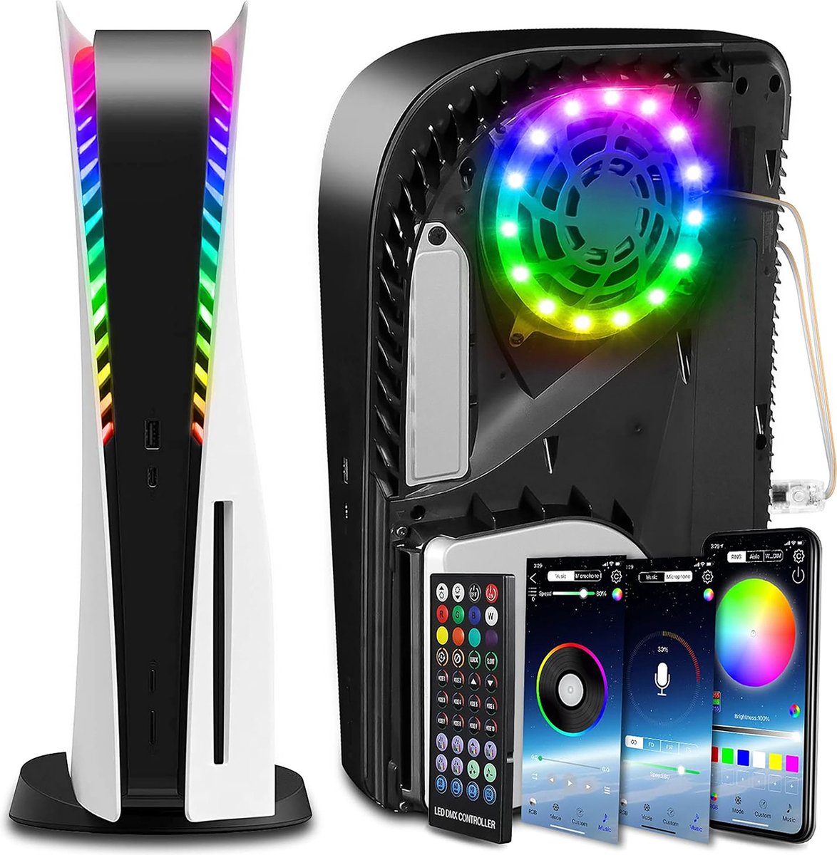 YONO LED Strip Kit geschikt voor Playstation 5 - PS5 Accessoires met App - RGBW