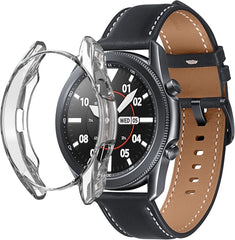 YONO Bumper geschikt voor Samsung Galaxy Watch 3 45mm – Siliconen Case Screenprotector – Transparant