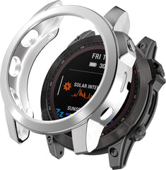 YONO Bumper geschikt voor Garmin Fenix 7S - Siliconen Hoesje - Bescherming Case - Zilver