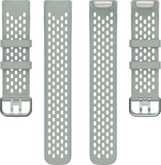 YONO Sport Air Bandje geschikt voor Fitbit Charge 5 / 6 - Vervangende Siliconen Armband Strap - Grijs